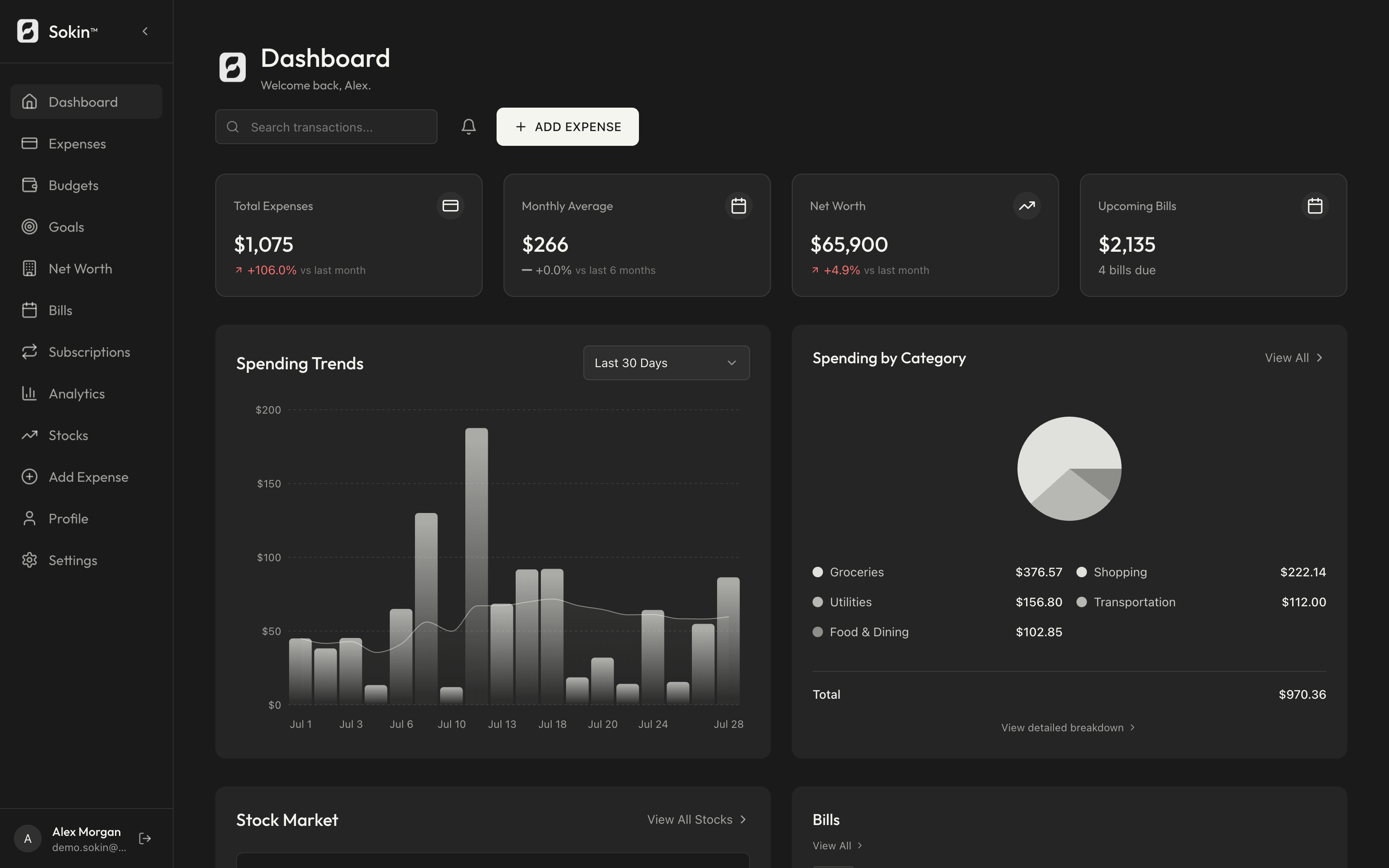 Dashboard — the signed-in home.